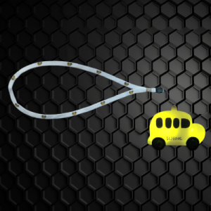 Flashing School Bus Charm On Non Flashing Lanyard