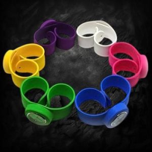 Silicone Slap Bracelet With Watch - Assorted Colors