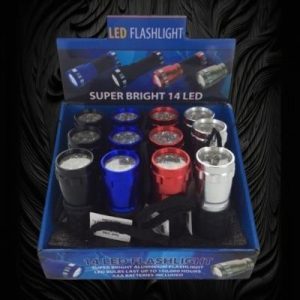 8 White LED Flashlight With One Laser Pointer
