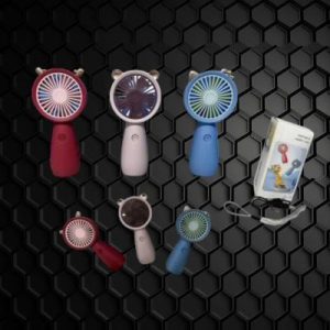Assorted Battery Powered Hand Fan With Ears
