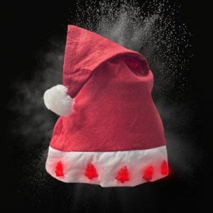 Santa Hat With LED Trees On Brim And Music