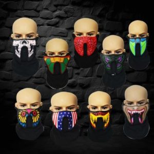 Assorted EL Wire Sound ACtivated Bandanas /