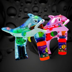 LED Flashing Assorted Color Dolphin Bubble Blower