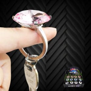 Large Diamond Bling Keyring Asst. Colors