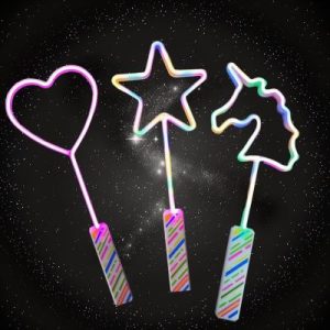 Assorted Heart And Star Neon Wand /