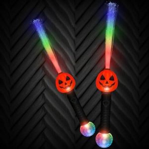 Flashing Fiber Optic Pumpkin Wand