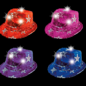 Flashing Sequin Fedora Hat Asst. Colors (788-6) 59