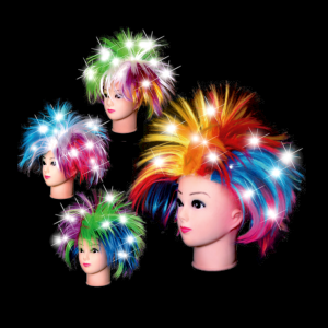 LED Multi-Color Crazy Style Spiky Wig