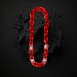 LED Flashing Oversized Red Chain Link Necklace
