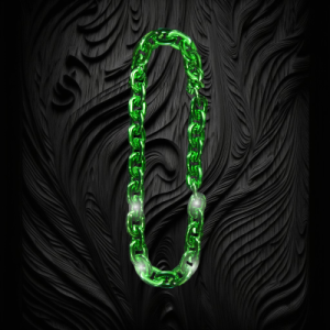 LED Flashing Oversized Green Chain Link Necklace