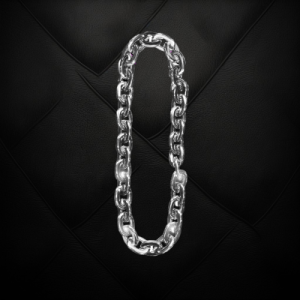 LED Flashing Silver Oversized Chain Link Necklace