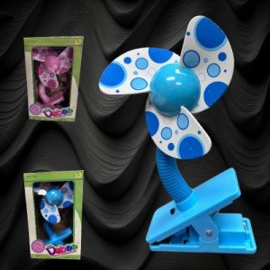 Battery Powered Child Safe Clip On Stroller Fan With Foam Blades
