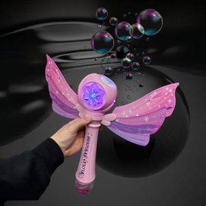 Assorted Color Snow Princess Bubble Wand With Wings