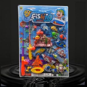 Carded Fishing Playset With Assorted ACcessories And 2 Fishing Poles
