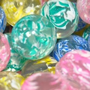 Neon Swirl Assorted Color Rubber Bounce Balls