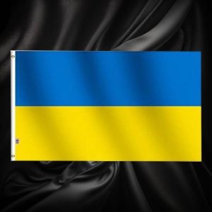X 5' Ukraine Flag With Metal Grommet
