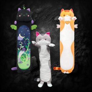 Assorted Color Plush Cat Pillow