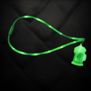 Green Beer Mug Shaped Charm With Flashing Lanyard