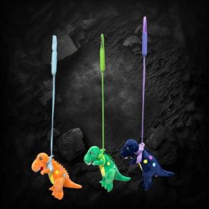 Pet Dinosaur On A Leash