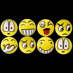 Soft Squeeze Emoji Print Foam Ball (12 Per Bag) 3347
