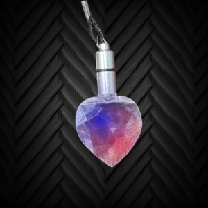 Flashing ACrylic Heart Necklace