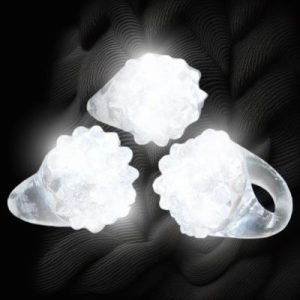 Flashing Ring Bumpy Shaped White Only W/White LED'S