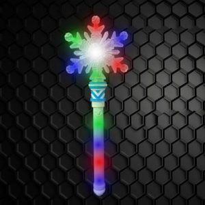 LED Spinning Snowflake Wand