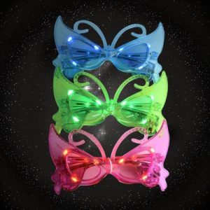 Flashing Butterfly Shaped Sunglasses Assorted Color
