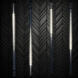 White Double Sided LED Meteor Shower Light Tube