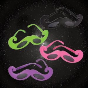 Non-Flashing Glasses W/Mustache Attached