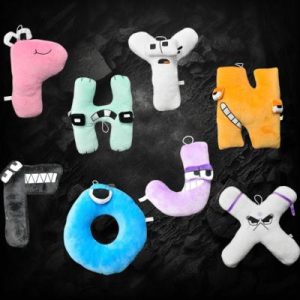 Plush Assorted Letters With Faces