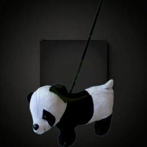 Plush Panda Pet On Pole Leash