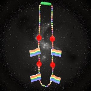 Flashing Rainbow Flag Bead Necklace