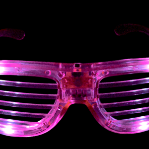 Flashing Pink Shutter Shades- No Lenses
