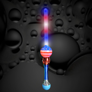 LED Red/White/Blue USA Bubble Sword