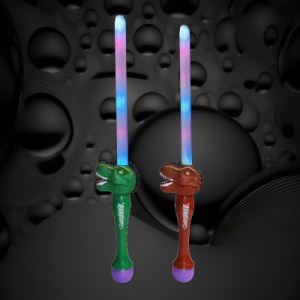 LED Multi-Color Flashing Dino Bubble Sword