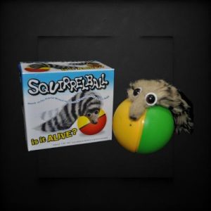 Fuzzy Squirrel Toy Attached To Motorized Ball