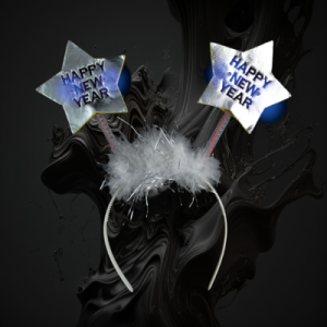 LED Flashing Happy New Year Star Boppers