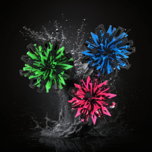 Neon Non-Flashing Assorted Color Expanding Ball /