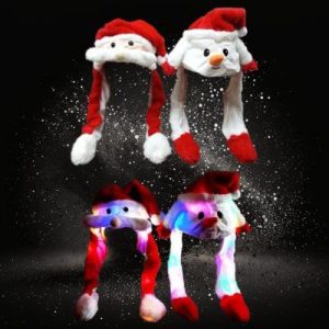 Assorted Plush Christmas Hat With Movable Ears