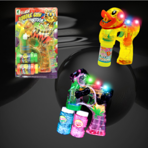 LED Assorted Flashing Panda, Tiger, Duck Bubble Blower