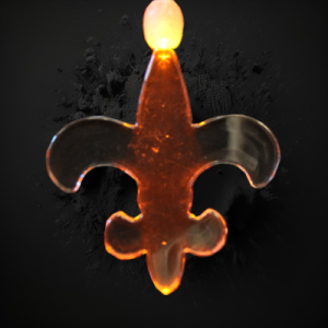 LED ACrylic Mardi Graz Pendant On Non-Flashing Lanyard