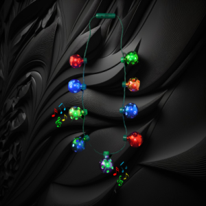 LED Multi Color Disco Ball Necklace With Bell