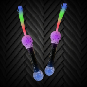 LED Fiber Optic Skull Wand