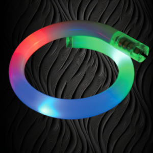 Flashing White Tube Bracelete With RGB LED'S
