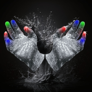 Flashing Multi-Color LED Sequined Gloves