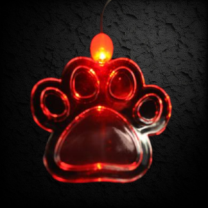 ACrylic Paw Shaped Flashing Necklace