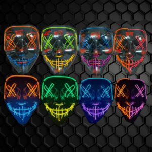 2 Color EL Purge Mask With 2 AA Batteries Included