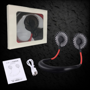 Assorted Color Hands Free Rechargable Portable Neck Fan