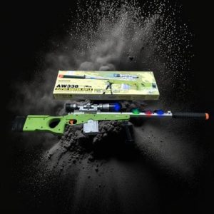 LED Toy Gun With Scope, Lights , And Sound In Display Box "X21"